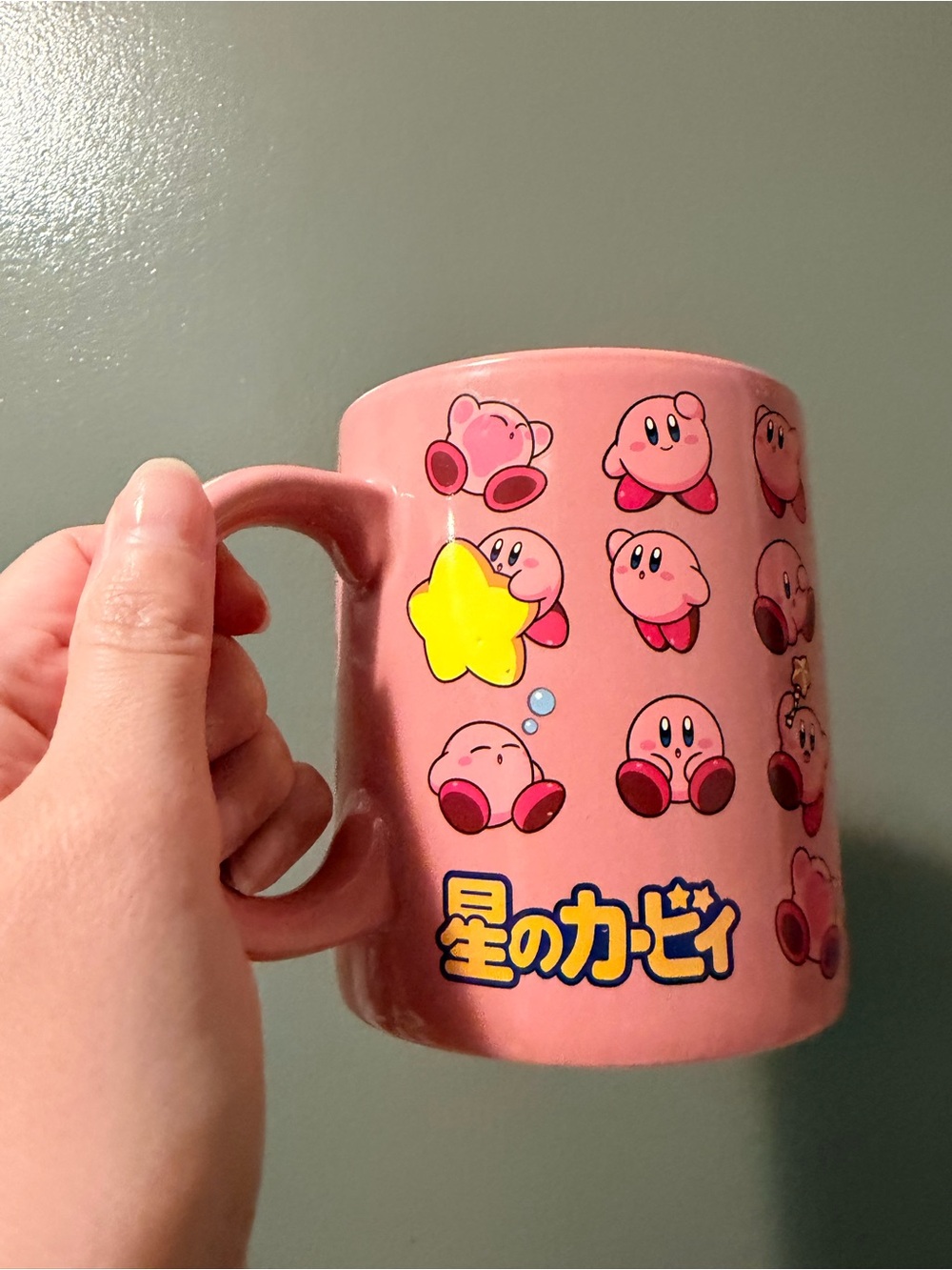 Kirby Pink Ceramic Mug – Nintendo HAL Laboratory Bioworld Kawaii Character Cup
